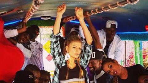 Veja Fergie nos bastidores das grava&ccedil;&otilde;es do clipe de "L.A. Love (La La)"