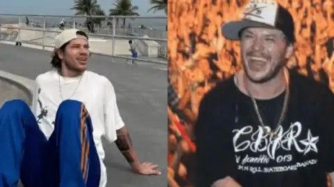 José Loreto surge como Chorão nas primeiras gravações do filme em Santos. Veja!