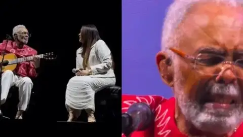 Gilberto Gil se emociona ao cantar com Preta Gil em SP. Veja o vídeo